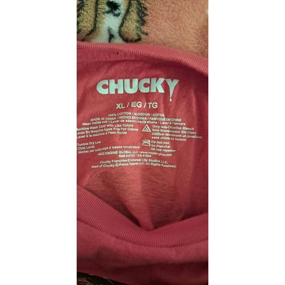 Chucky Child's Play 2 Red/Black T Shirt XL-See Measurements - Picture 4 of 5